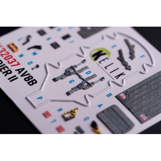 Kelik K32037 1/32 Av-8 Harrier - Interior 3d Decals For Trumpeter Kit