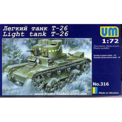 T-26 Soviet Light Artillery Tank 1931 2-Turret WWII 1/72 UM 316