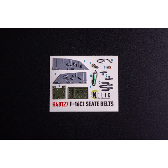 Kelik K48127 1/48 F-16cj - Interior 3d Decals For Tamiya Kit