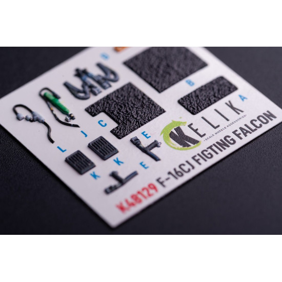 Kelik K48129 1/48 F-16cj - Interior 3d Decals For Hasegawa Kit