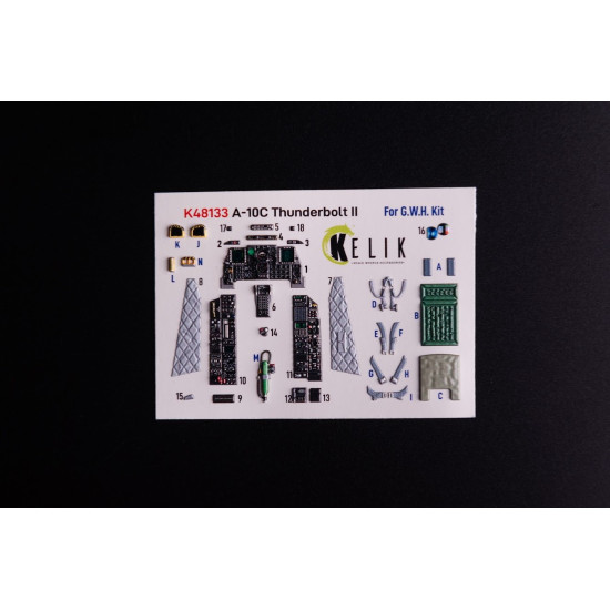 Kelik K48133 1/48 A-10c - Interior 3d Decals For Gwh Kit Kelik K48133 1/48 A-10c - Interior 3d Decals For Gwh Kit