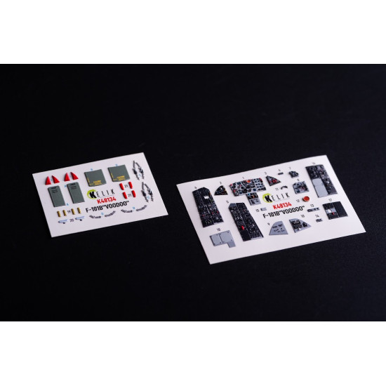 Kelik K48134 1/48 F-101b Voodoo - Interior 3d Decals For Zimi Model/Kittyhawk Kit Kelik K48134 1/48 F-101b Voodoo - Interior 3d Decals For Zimi Model/Kittyhawk Kit