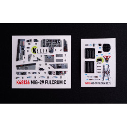 Kelik K48136 1/48 Mig-29c 9-13 Fulcrum Interior 3d Decals For Gwh