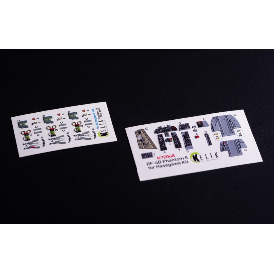 Kelik K72068 1/72 Rf-4b - Interior 3d Decals For Hasegawa Kit Kelik K72068 1/72 Rf-4b - Interior 3d Decals For Hasegawa Kit