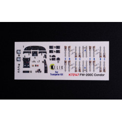Kelik K72147 1/72 Fw-200c Condor - Interior 3d Decals For Trumpeter Kit