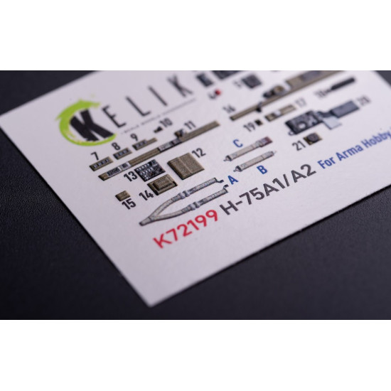 Kelik K72199 1/72 H-75a1/Ar - Interior 3d Decals For Arma Hobby Kit Kelik K72199 1/72 H-75a1/Ar - Interior 3d Decals For Arma Hobby Kit