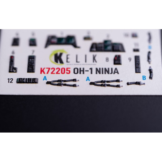 Kelik K72205 1/72 Oh-1 Ninja - Interior 3d Decals For Aoshima Kit