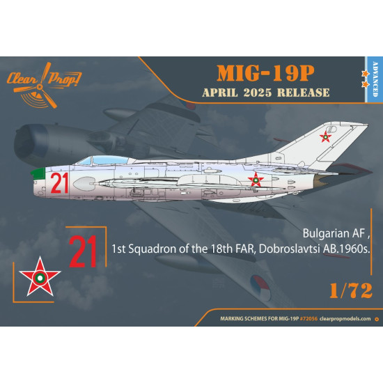 Clear Prop 72056 1/72 Mig-19p Plastic Model Aircraft