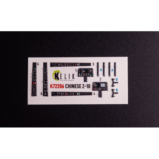 Kelik K72206 1/72 Z-10 Chinese - Interior 3d Decals For Hobbyboss Kit