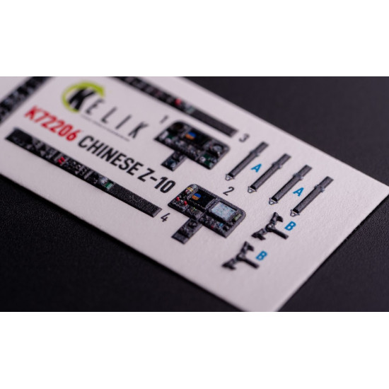 Kelik K72206 1/72 Z-10 Chinese - Interior 3d Decals For Hobbyboss Kit