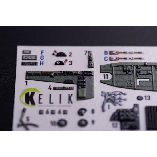 Kelik K72209 1/72 Bristol Bleninheim Mk1 - Interior 3d Decals For Airfix Kit