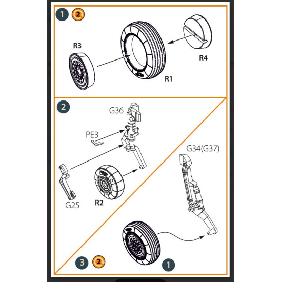 Clear Prop Cpa72175 1/72 Mig-19 Wheel Set For Cp Kits Clear Prop Cpa72175 1/72 Mig-19 Wheel Set For Cp Kits