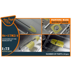 Clear Prop Cpa72202 1/72 Su-17m3/4 Double-sided Painting Mask On Yellow Kabuki Paper For Modelsvit Kit