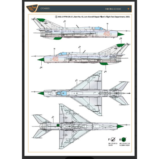 Clear Prop Cpd48005 1/48 Mig-21 In Ukrainian Service