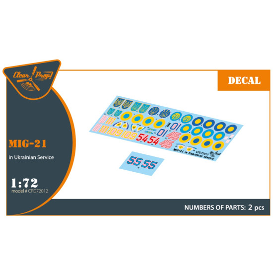 Clear Prop Cpd72012 1/72 Mig-21 In Ukrainian Service Clear Prop Cpd72012 1/72 Mig-21 In Ukrainian Service