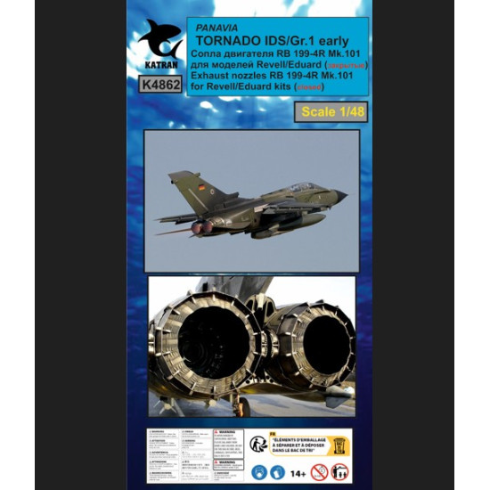 Katran 4862 1/48 Panavia Tornado Ids/Gr1 Early Exhaust Nozzles Rb 199-4r Mk101 Closed For Revell/Eduard Katran 4862 1/48 Panavia Tornado Ids/Gr1 Early Exhaust Nozzles Rb 199-4r Mk101 Closed For Revell/Eduard