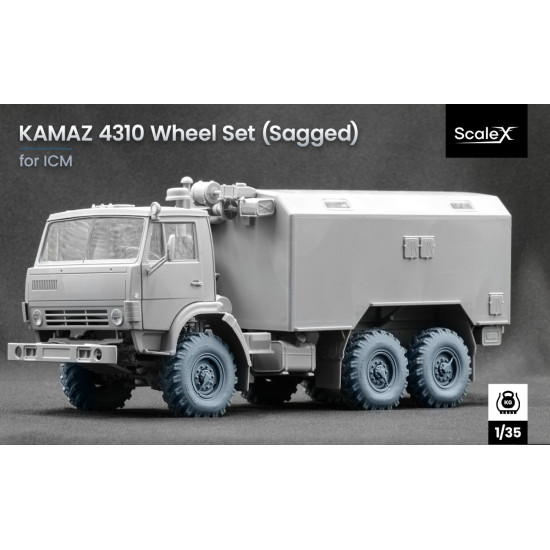 Scalex Wm-35008s 1/35 Kamaz 4310 Sagged Wheel Set For Icm Scalex Wm-35008s 1/35 Kamaz 4310 Sagged Wheel Set For Icm