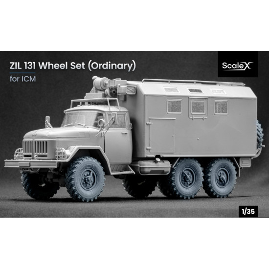 Scalex Wm-35017 1/35 Zil 131 Ordinary Wheel Set For Icm Scalex Wm-35017 1/35 Zil 131 Ordinary Wheel Set For Icm