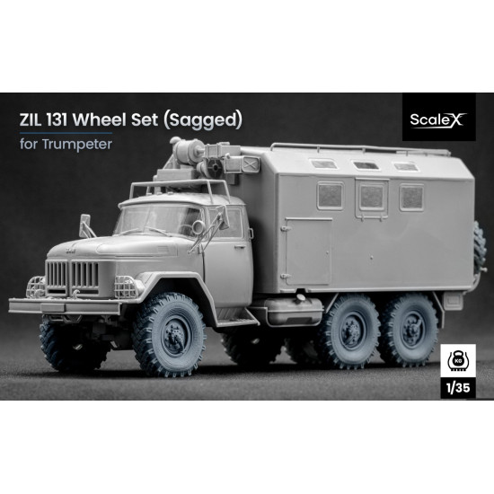 Scalex Wm-35018s 1/35 Zil 131 Sagged Wheel Set For Trumpeter Scalex Wm-35018s 1/35 Zil 131 Sagged Wheel Set For Trumpeter