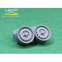 Uscp 24p166 1/24 Alfa Romeo Steel Wheels 14 Resin Model