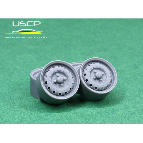 Uscp 24p166 1/24 Alfa Romeo Steel Wheels 14 Resin Model