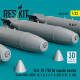Reskit Rs32-0597 1/32 Dummy Resin Kit Blu-1b 750 Lb Napalm Bombs Finned Mxu-393/B 4 Pcs Reskit Rs32-0597 1/32 Dummy Resin Kit Blu-1b 750 Lb Napalm Bombs Finned Mxu-393/B 4 Pcs