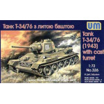 T-34/76 (1943) Soviet tank with cast turret WWII 1/72 UM 326