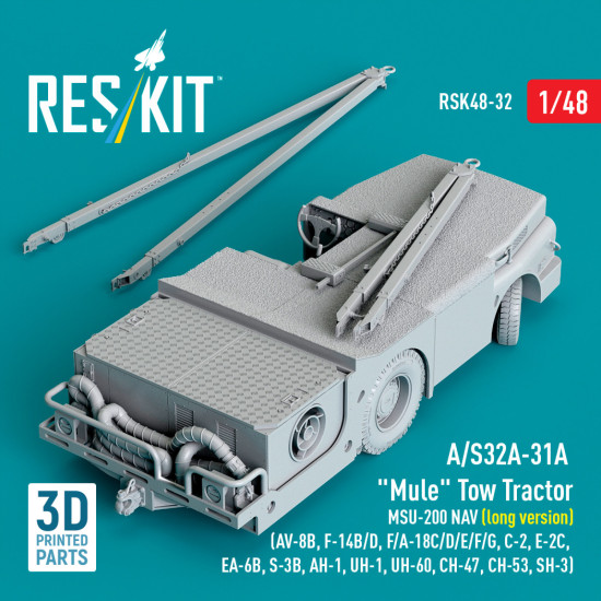 Reskit Rsk48-0032 1/48 A/S32a-31a Mule Tow Tractor Msu-200 Nav Long Version