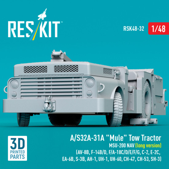 Reskit Rsk48-0032 1/48 A/S32a-31a Mule Tow Tractor Msu-200 Nav Long Version