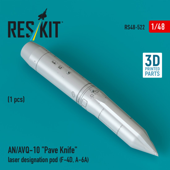 Reskit Rs48-0522 1/48 An/Avq-10 Pave Knife Laser Designation Pod 1 Pcs F-4d A-6a