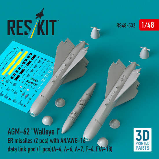 Reskit Rs48-0532 1/48 An/Avq-10 Pave Knife Laser Designation Pod 1 Pcs F-4d A-6a Reskit Rs48-0532 1/48 An/Avq-10 Pave Knife Laser Designation Pod 1 Pcs F-4d A-6a