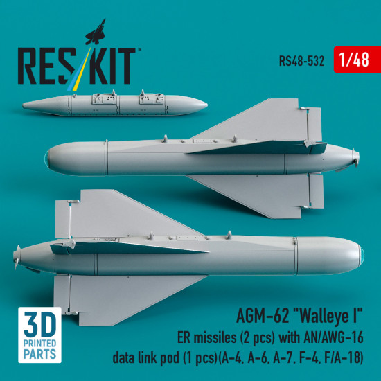 Reskit Rs48-0532 1/48 An/Avq-10 Pave Knife Laser Designation Pod 1 Pcs F-4d A-6a Reskit Rs48-0532 1/48 An/Avq-10 Pave Knife Laser Designation Pod 1 Pcs F-4d A-6a
