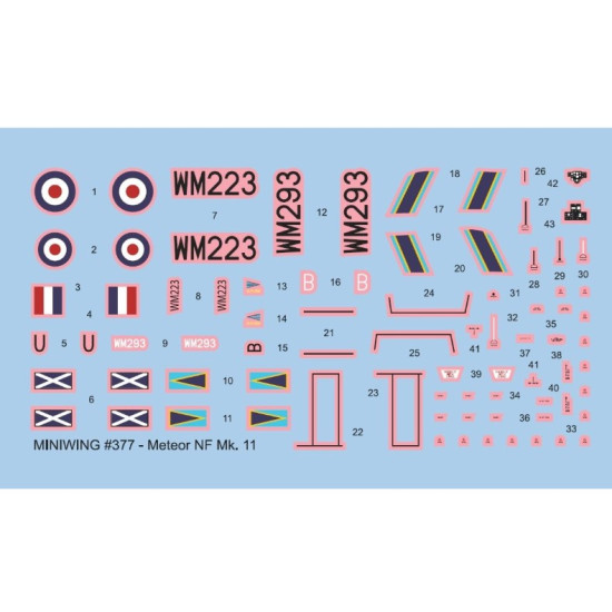 Miniwing 377 1/144 Amstrong Withworth Meteor Nf 11 / Raf Plastic Model Kit