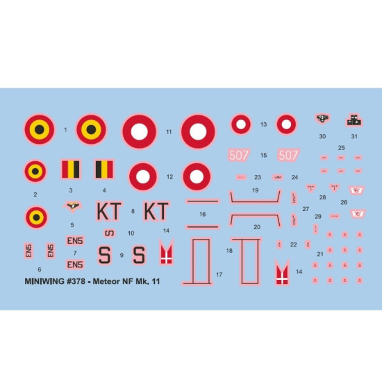 Miniwing 378 1/144 Amstrong Withworth Meteor Nf 11 / Nato Users Plastic Model Kit