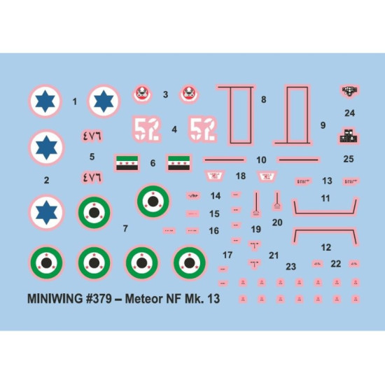 Miniwing 379 1/144 Amstrong Withworth Meteor Nf 13 / Killers Of The Middle East Plastic Model Kit
