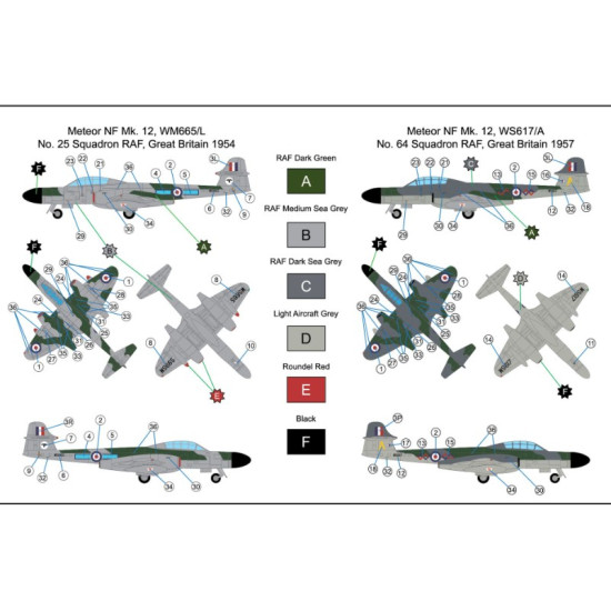 Miniwing 383 1/144 Amstrong Withworth Meteor Nf 12 / Raf Plastic Model Kit Miniwing 383 1/144 Amstrong Withworth Meteor Nf 12 / Raf Plastic Model Kit