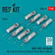 Reskit Rs48-0567 1/48 Ofab-100-120 Bombs 8 Pcs Resin Kit