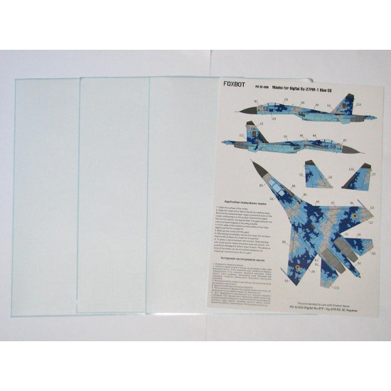Foxbot Fm32-006 1/32 Su-27pm-1 Blue 58 Ukrainian Air Forces Digital Camouflage Use/Foxbot Decal For Trumpeter Kit Foxbot Fm32-006 1/32 Su-27pm-1 Blue 58 Ukrainian Air Forces Digital Camouflage Use/Foxbot Decal For Trumpeter Kit