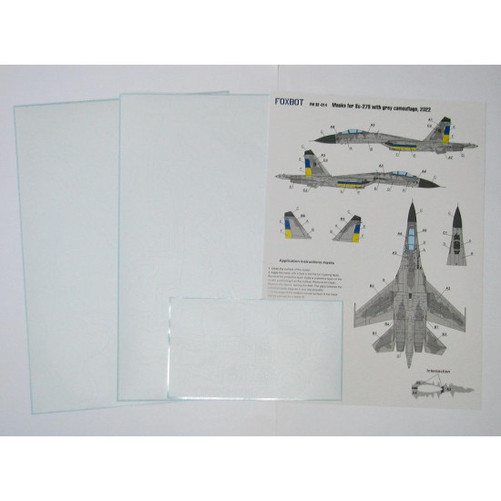 Foxbot Fm32-014 1/32 Su-27s With Grey Camouflage Ukrainian Air Forces Use Foxbot Decal For Trumpeter Kit Foxbot Fm32-014 1/32 Su-27s With Grey Camouflage Ukrainian Air Forces Use Foxbot Decal For Trumpeter Kit