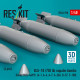 Reskit Rs48-0598 1/48 Blu-1b 750 Lb Napalm Bombs Finned Mxu-469/B 4pcs Resin Kit