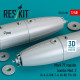Reskit Rs48-0603 1/48 Mark 77 Napalm Bombs Mod. 2 2pcs Resin Kit