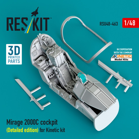 Reskit Rsu48-0463 1/48 Mirage 2000c Cockpit Detailed Edition For Kinetic Kit