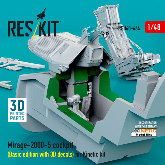 Reskit Rsu48-0464 1/48 Mirage-2000-5 Cockpit Basic Edition With 3d Decals For Kinetic Kit Reskit Rsu48-0464 1/48 Mirage-2000-5 Cockpit Basic Edition With 3d Decals For Kinetic Kit