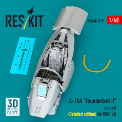 Reskit Rsu48-0519 1/48 A-10a Thunderbolt Ii Cockpit Detailed Edition For Gwh Kit