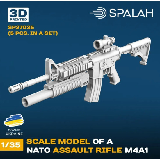 Spalah 27035 1/35 Set Of Scale Models Nato Assault Rifle M4a1 5 Pcs