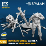 Spalah 27235 1/35 Set Of Model And Figures Mortar Crew With A 120-mm 2b11 Mortar