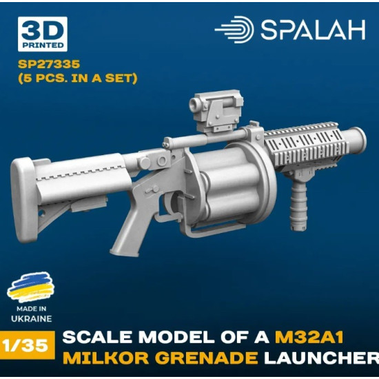Spalah 27335 1/35 Set Of Scale Models M32a1 Milkor Grenade Launchers 5 Pcs