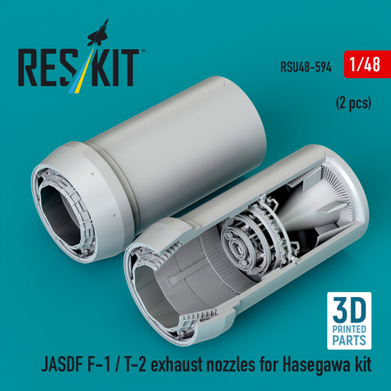 Reskit Rsu48-0594 1/48 Jasdf F-1 / T-2 Exhaust Nozzles For Hasegawa 3d Printed Reskit Rsu48-0594 1/48 Jasdf F-1 / T-2 Exhaust Nozzles For Hasegawa 3d Printed