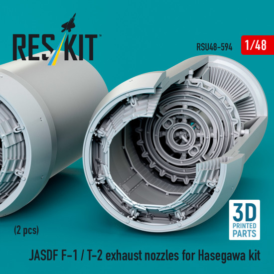 Reskit Rsu48-0594 1/48 Jasdf F-1 / T-2 Exhaust Nozzles For Hasegawa 3d Printed Reskit Rsu48-0594 1/48 Jasdf F-1 / T-2 Exhaust Nozzles For Hasegawa 3d Printed