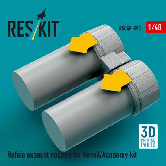 Reskit Rsu48-0595 1/48 Rafale Exhaust Nozzles For Revell/Academy Kit 3d Printed Reskit Rsu48-0595 1/48 Rafale Exhaust Nozzles For Revell/Academy Kit 3d Printed